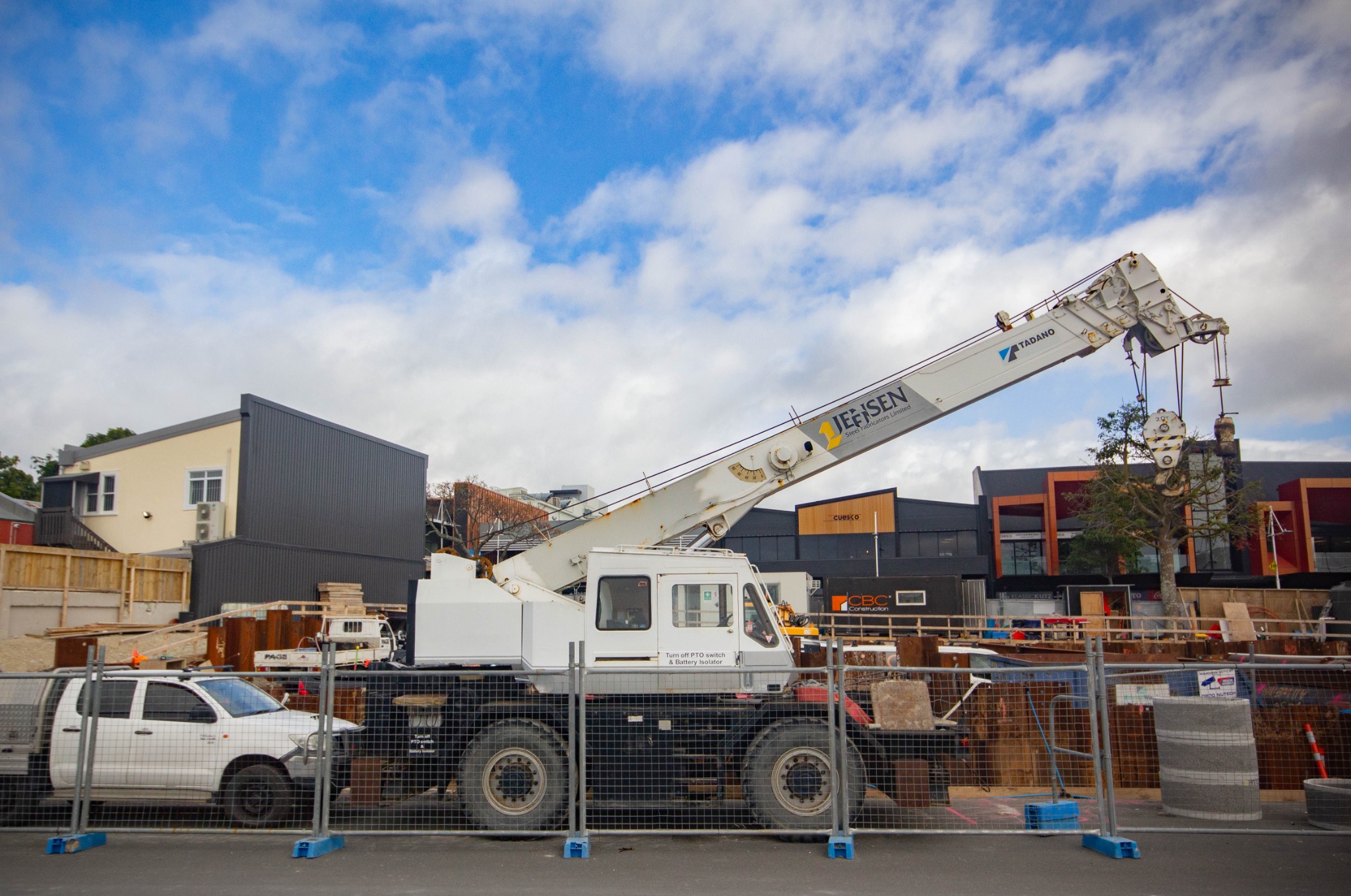 Construction site with crane